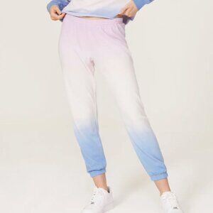 Spiritual Gangster Pixie Ombre Pink, White, and Purple Comfy Cozy Sweatpants